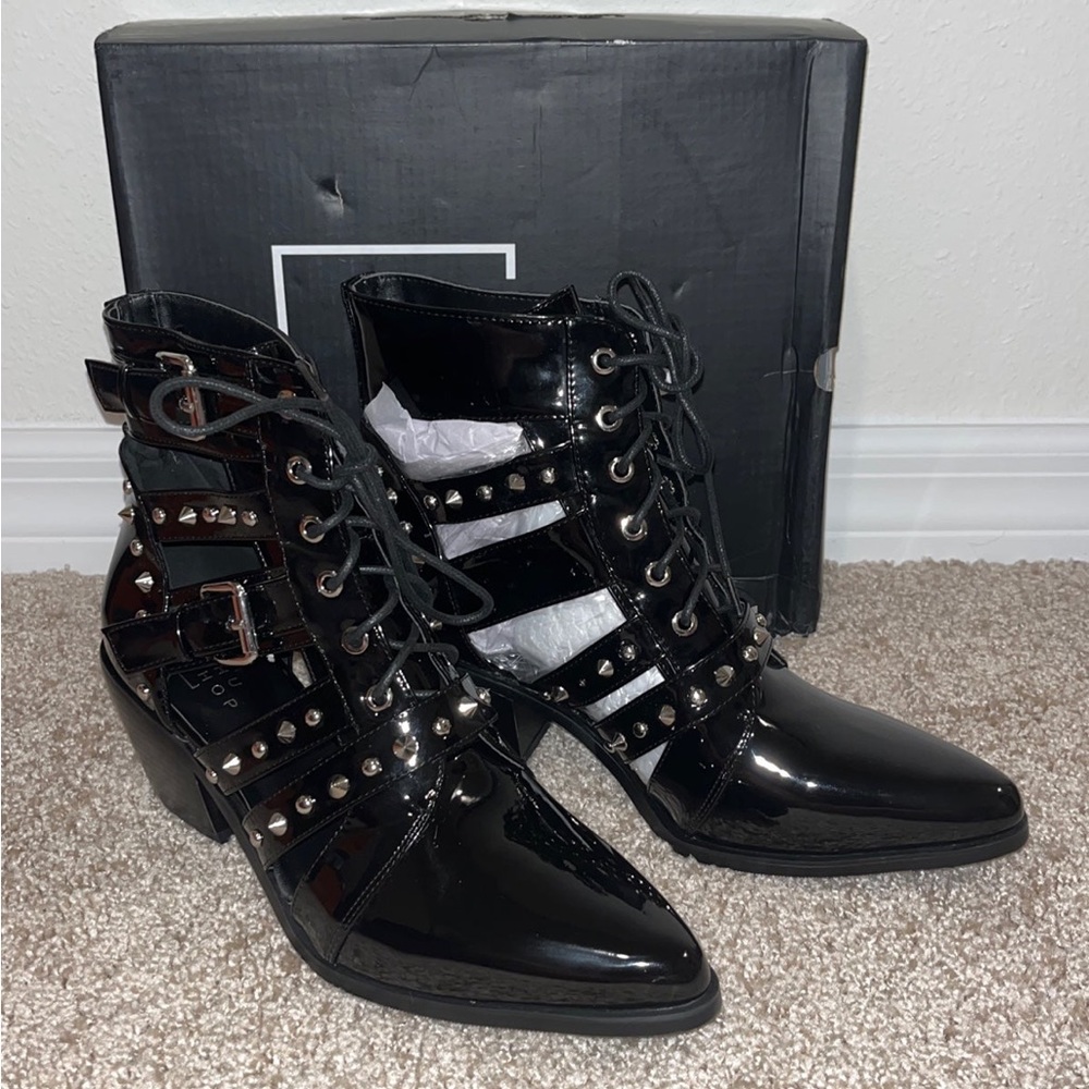 ShuShop Black Studded Boots